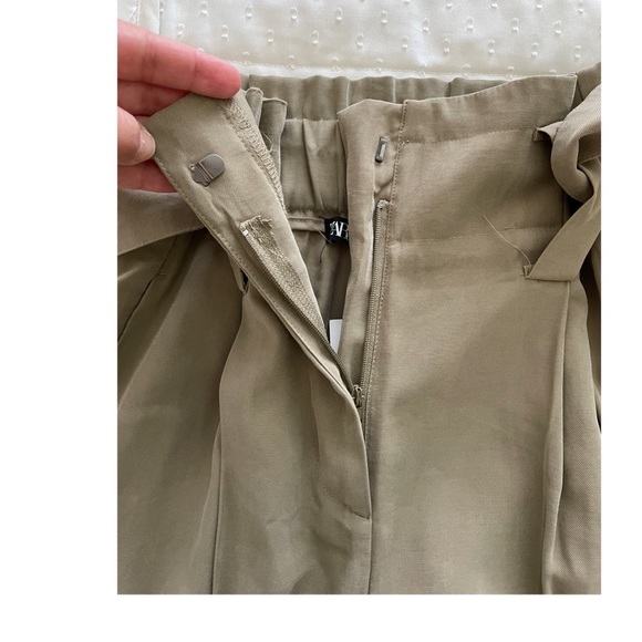 NWT ZARA PANTS WITH MATCHING BELT - Picture 7 of 7